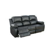 Rent to own PonLiving Furniture Classic 3 Seat Bonded Leather Double Recliner Sofa Classic 3 Seat Bonded Leather Double Recliner Sofa