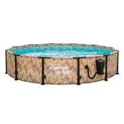 Rent to own Summer Waves Light Oak Elite 12' x 30" Frame Above Ground Swimming Pool