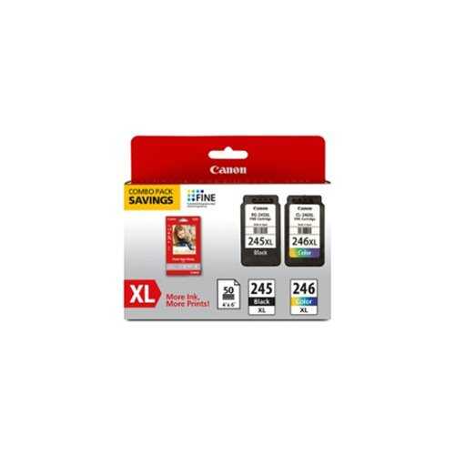 Rent to own Canon - CL-245 XL/CL-246XL 2 Pack High-Yield Ink Cartridges + Photo Paper - Black/Multi