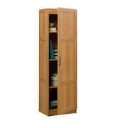 Rent to own Sauder Storage Cabinet, Highland Oak Finish