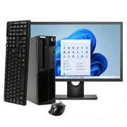 Rent to own Used Fast Lenovo M92P Desktop Computer Tower PC Intel Quad-Core i5 3.2GHz Processor 16GB RAM 2TB Hard Drive Windows 11 Pro with a 22" LCD Monitor Keyboard and Mouse (Used-Like New)