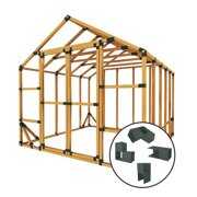 Rent to own E-Z Frame 10 ft. W x 20 ft. D Custom DIY Storage Shed Bracket Kit