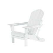 Rent to own WestinTrends Outdoor Adirondack Chair, Plastic Fire Pit Chair, Weather Resistant Folding Patio Lawn Chair for Outside Deck Garden Backyard Balcony, White