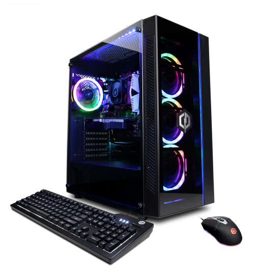 CYBERPOWERPC Gamer Master GMA8848CPGW4 w/ AMD Ryzen 3 3100 3.6GHz CPU, 8GB DDR4, NVIDIA GeForce GT 1030 2GB, 240GB SSD, 1TB HDD, 802.11AC WiFi & Win 10 Home 64-Bit