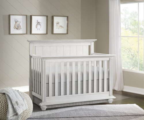 Rent To Own - Oxford Baby Langston 4-in-1 Convertible Crib - Weathered White