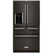 Rent to own KitchenAid KRMF706EBS 25.8 Cu. Ft. Black Stainless Platinum Interior French Door Refrigerator