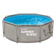 Rent to own Summer Waves Rattan Active 8' x 30" Round Frame Above Ground Pool Set