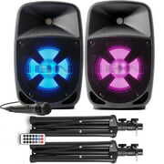 Rent to own ION Audio Pro Glow DUO 8 Compact PA System with Stands, Mic, and Cables