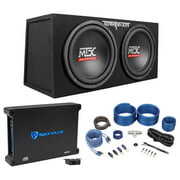 Rent to own MTX Terminator TNE212D 1200 Watt Dual 12 Subwoofers+Sealed Sub Box+Amp+Wire Kit