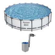 Rent To Own - Bestway 18ft x 48in Steel Pro Round Frame Above Ground Pool Set with Skimmer