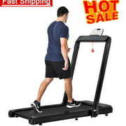 Rent to own Space-Saving HLAiLL Walking Pading Treadmill Slim Walking Running Treadmill with Speed Sensor Light, Foldable Handtrail and Workout  Quiet Mini Treadmill for Home Office
