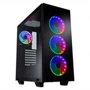 Rent to own FSP ATX Mid Tower PC Computer Gaming Case with 3 Tempered Glass Panels and 4 ARGB Fans (CMT510 Plus) ...