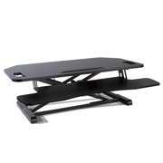 Rent to own Atlantic Height Adjustable Extra-Large Standing Desk Converter, Black - Gas Spring, Desktop Riser