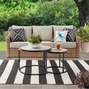 Rent to own Better Homes & Gardens River Oaks 3-Piece Sofa & Nesting Tables Set with Patio Cover