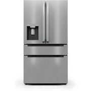 Rent to own Midea 21.6-Cu. Ft. Cabinet Depth 4-Door French Door Refrigerator, Stainless Steel