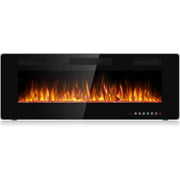 Rent to own BOSSIN 50 inch Electric Fireplace, Recessed Wall Mounted Electric Fireplace inserts,Ultra Thin Adjustable Flame Colors & Speed Fireplace with Touch Screen and Remote Control