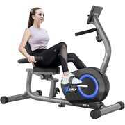Rent to own pooboo Recumbent Exercise Bikes for Seniors Stationary Bikes Magnetic Resistance Indoor Cycling Bike with Monitor 330 lbs