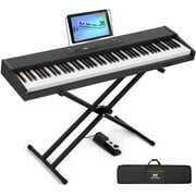Rent to own Mustar 88-Key Electronic Piano Semi Weighted Digital Keyboard with Stand, Pedal, Bag (Black)