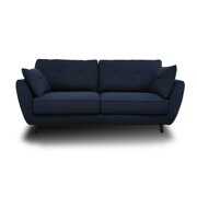 Rent to own Mid century modern upholstery fabric sofa in royal blue color