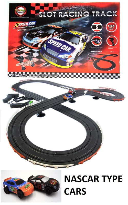 Rent to own JJ's Toys JJTOYS Nascar Style Stock Car Slot Car Track Ho Scale Race Set New And Improved 2021