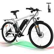 Rent to own ZNH Electric Bike, Electric Mountain Bike 26" 350W Commuter Bicycle, Adult Ebike with Removable 36V/10AH Battery for Men Women, Shimano 21-Speed Gears, White
