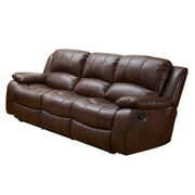 Rent to own Betsy Furniture Bonded Leather Reclining Sofa Living Room Couch