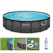 Rent to own Summer Waves Elite 20ft x 48in Above Ground Frame Swimming Pool Set