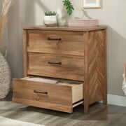 Rent to own Sauder Cannery Bridge 3-Drawer Bedroom Dresser in Sindoori Mango, Sindoori Mango Finish