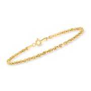 Rent to own RS Pure by Ross-Simons Italian 14kt Yellow Gold Rope-Link Bracelet