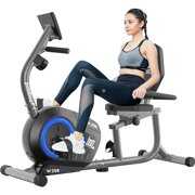 Rent to own Pooboo Recumbent Exercise Bikes Sit Down Stationary Bicycle Magnetic Resistance Indoor Cycling Bike 330lb