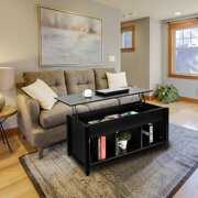 Rent to own Topcobe Solid Wood Lift Top Coffee Table, Storage Coffee Table for Living Room