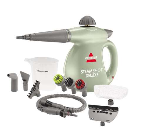 Rent to own BISSELL SteamShot Deluxe Hard Surface Steam Cleaner with Natural Sanitization, Multi-Surface Tools Included to Remove Dirt, Grime, Grease, and More, 39N7A SteamShot Deluxe - Green
