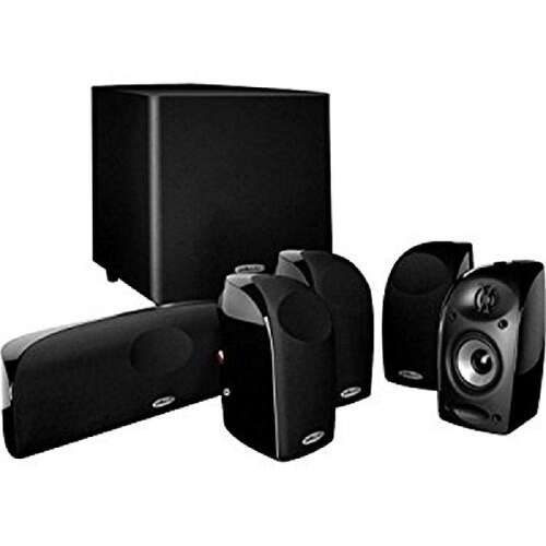 Rent to own Polk Audio Blackstone TL1600 Compact Home Theater System - 5.1 Channel | 6 Items - 4 TL1 Satellite Speakers + 1 Center Channel + 8" Powered Subwoofer
