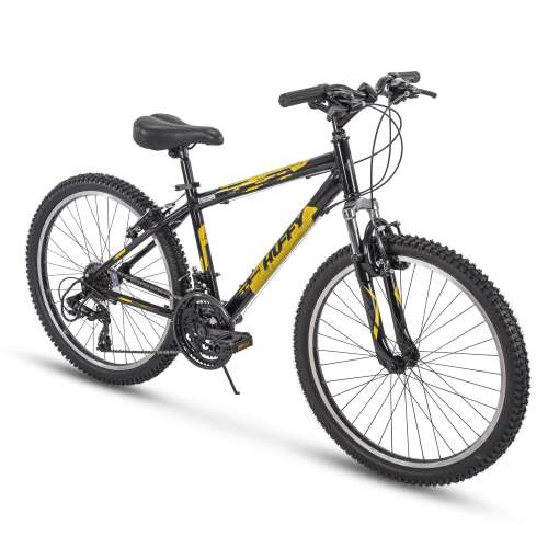 Huffy Hardtail Mountain Trail Bike 24 inch, 26 inch, 27.5 inch 24 Inch Wheels/15 Inch Frame Gloss Black