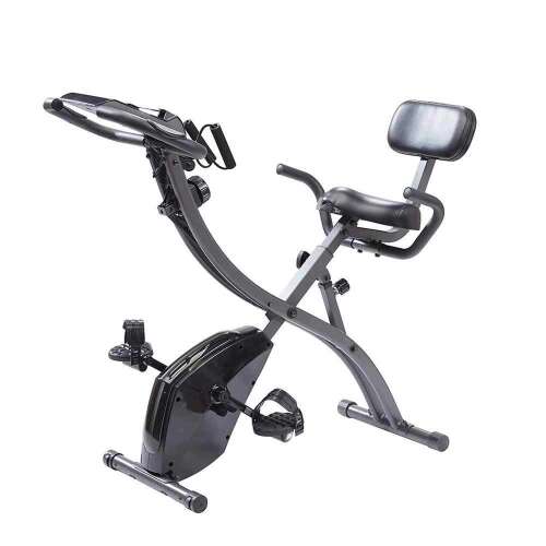 Rent to own As Seen On TV Slim Cycle Stationary Bike by Bulbhead, Most Comfortable Exercise Machine, Thick, Extra-Wide Seat & Back Support Cushion, Recline or Upright Position, Twice the Results in Half the Time