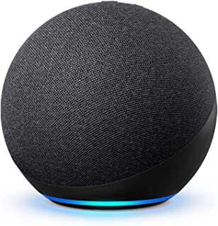 Rent to own Echo (4th Gen) | Spherical design with rich sound, smart home hub, and Alexa | Charcoal