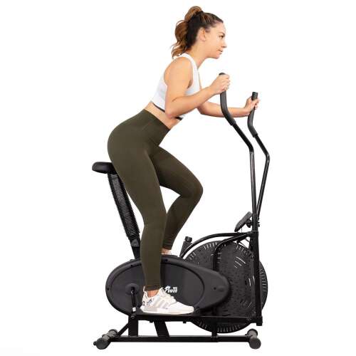 Rent to own XtremepowerUS Dual Action Elliptical Fan Bike Cross Trainer Air Resistance System Machine Exercise Workout w/LCD Monitor