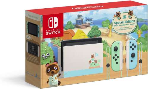 Nintendo Switch - Animal Crossing: New Horizons Edition - Switch Console Green and Blue