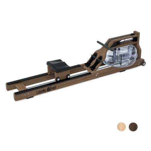 Rent to own Lovely Snail Water Rowing Machine for Home Use Wooden Vintage Water Rower with Bluetooth Monitor Home Gym Fitness Cadio Exercise Equipment Brown