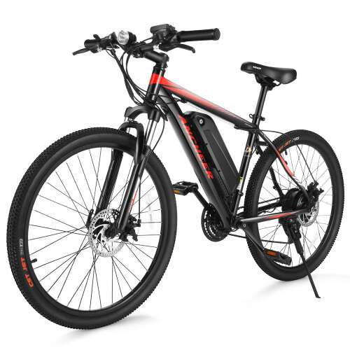 ANCHEER Electric Bike Electric Mountain Bike 350W 26'' Commuter Ebike, 20MPH Adults Electric Bicycle with Removable 10.4Ah Battery, Professional 21 Speed Gears Red