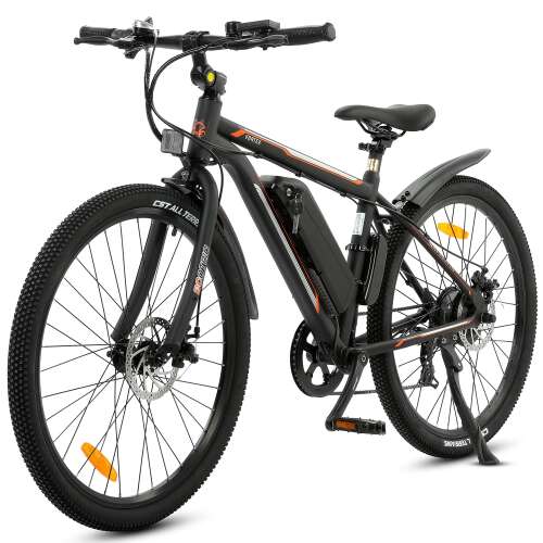 ECOTRIC 26" Electric Bike Bicycle 350W Large-Capacity 36V/12.5Ah Removable Battery 20MPH Electric Mountain Bike Adults Ebike Shimano 7 Speed Gears UL Certified E-Bike Black