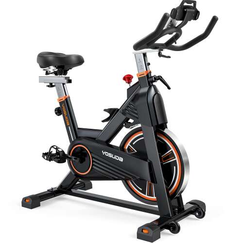 YOSUDA Magnetic Resistance Exercise Bike 350 lbs Weight Capacity - Indoor Cycling Bike Stationary with Comfortable Seat Cushion, Silent Belt Drive 1