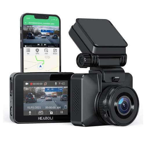 Rent to own Heaboli 4K Dash Cam with WiFi, Built in GPS and Speed, Car Dashboard Camera Recorder with Night Vision, 170° Wide Angle, 2" LCD, Sony Sensor, Parking Monitor, G-Sensor, Loop Recording