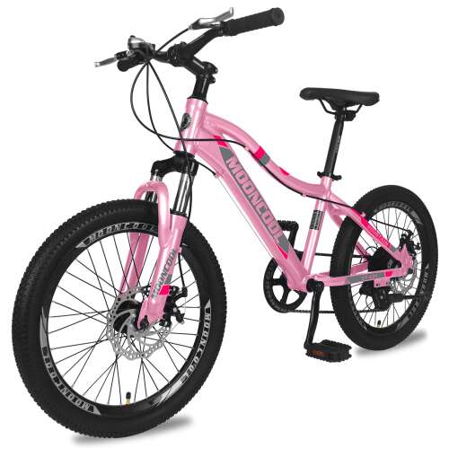 Barbella Mountain Bike Mountain Road Bicycles, 20/24/26/27.5 inch Wheels 7-21 Speed Bike, Aluminum/Steel Frame MTB Bike Double Disc Brake Suspension Fork Bicycle for Mens Womens Adults Baby Pink 20-Inch 7-Speed Aluminum Frame