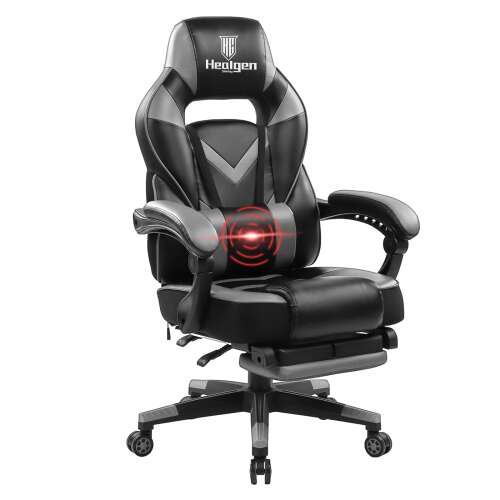 Rent to own HEALGEN Gaming Chair Ergonomic Computer Gaming Chair with Massage Lumbar Support Racing Style Gamer Chair with Footrest and High Back Seat Height Adjustable Swivel Video Game Chair Grey