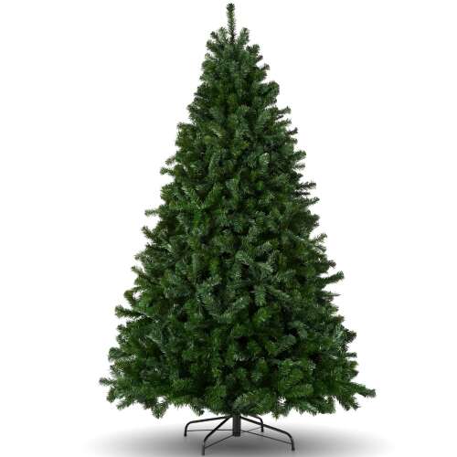 7.5ft Artificial Holiday Christmas Tree, Unlit Premium Hinged Spruce Holiday Xmas Tree with Metal Foldable Stand for Home, Office, Party Decoration