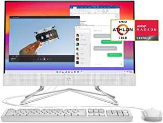 Rent to own HP All-in-One 22" Desktop Computer, AMD Athlon Gold 3150U Processor, AMD Radeon Graphics, 4 GB RAM, 256 GB SSD, Windows 11 Home ( 22-df0222, snow white)