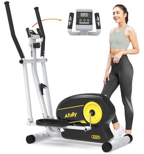 Rent to own Afully Elliptical Machine, 8 Level Adjustable Magnetic Elliptical Training Machines, Elliptical Machine for Home Use, Elliptical with with Pulse Sensor and LCD Monitor E209-1