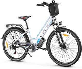 Rent to own VIVI Electric Bike, 26" Electric City Bike for Adults, 350/500W Ebike for Adults with Removable 36/48V Lithium Battery, 22MPH Commuter Ebike Up to 50 Miles, Shimano 7 Speeds Adult Electric Bicycle
