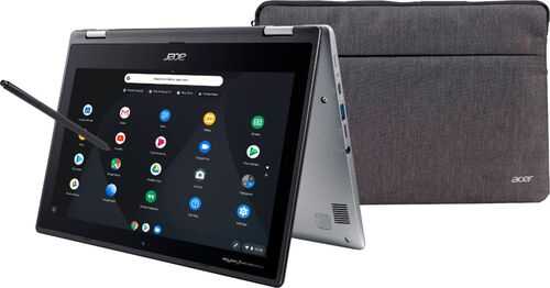 Rent to own Acer - Spin 11 2-in-1 11.6" Touch-Screen Chromebook - Intel Celeron - 4GB Memory - 32GB eMMC Flash Memory - Sparkly Silver